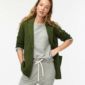 J. Crew Olive Green Sophie Open-Front Sweater-Blazer, L